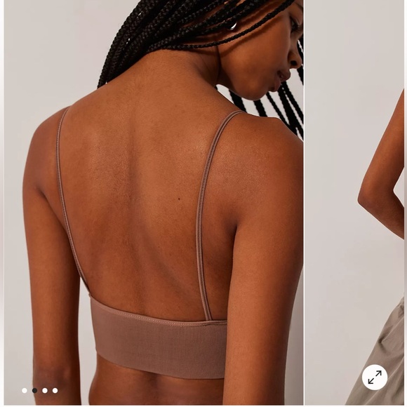 Free People Ali Low-Back Seamless Bra, Xs/Small, in ivory. - Picture 5 of 16